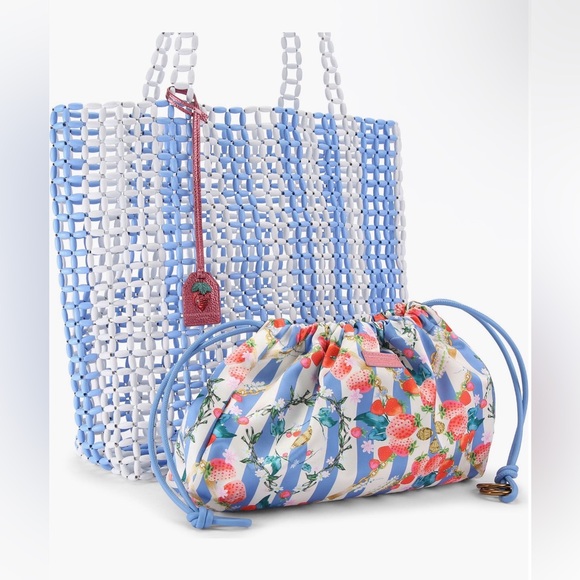 Kurt Geiger Kensington Rainbow Beaded Shopper Tote; NWT - Picture 4 of 7